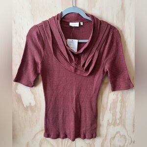 Red and White Striped Top